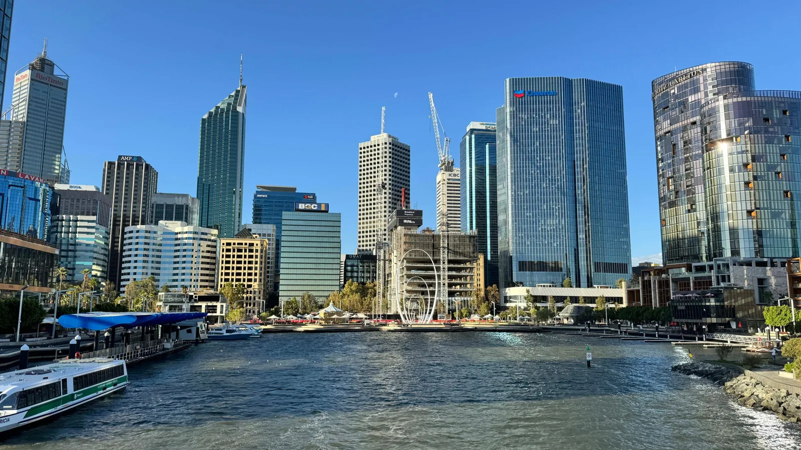 Perth CBD skyline from the Swan River